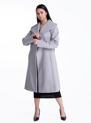 ABRIGO MUJER ONLY ALPACA GRIS INÉS LANA ECOLÓGICA - 3