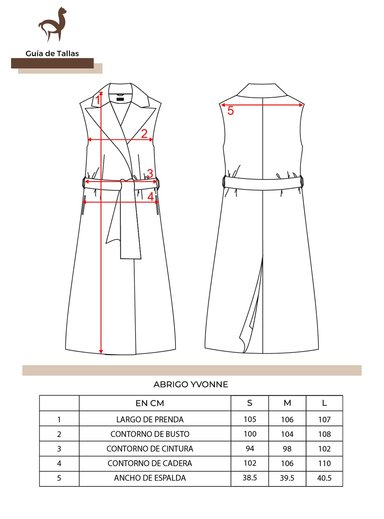 ABRIGO YVONNE CAMEL ONLY ALPACA PARA MUJER LANA ECOLÓGICA - 3
