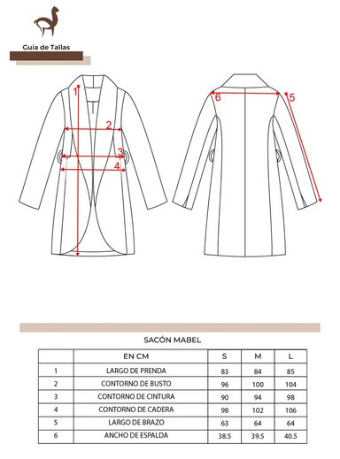 SACÓN MUJER ONLY ALPACA MOSTAZA MABEL LANA ECOLÓGICA - 2