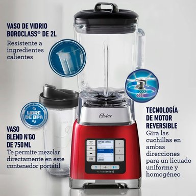 LICUADORA OSTER BLSTTDGRBG-053 ACTIVESENSE BLSTTDGRBG CON VASO BLEND N GO - 2