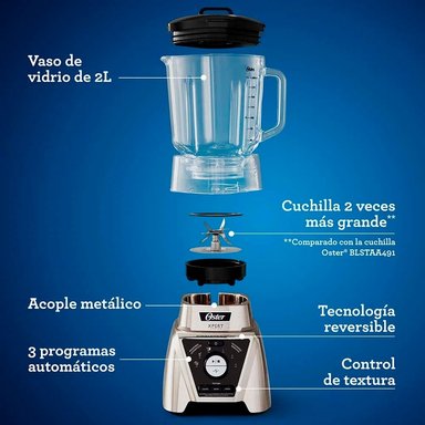 LICUADORA OSTER BLST3B-CPG-053 XPERT SERIES JARRA VIDRIO BLST3B-CPG+VASO BLEND N GO - 6