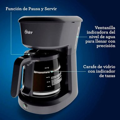 CAFETERA OSTER 12 TAZAS BVSTDCS12B MAS HERVIDOR ELECTRICO 1.7 L - 2