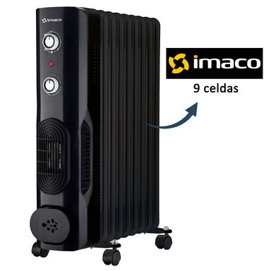 TERMORADIADORES ELÉCTRICO IMACO ELÉCTRICO 9 CELDAS NEGRO OFR9NK