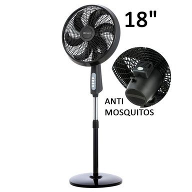 VENTILADOR DE PIE IMACO FSM7518MK 85 WATTS PEDESTAL 18' ANTIMOSQUITOS NEGRO