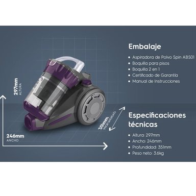 ASPIRADORA ELECTROLUX DE TANQUE ABS01 SISTEMA CICLÓNICO - 4