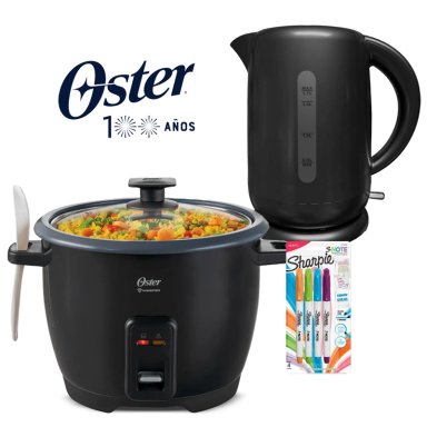 KIT HERVIDOR ELÉCTRICO OSTER BVSTKT3101  MAS ARROCERA CKSTRCB10DFBLK
