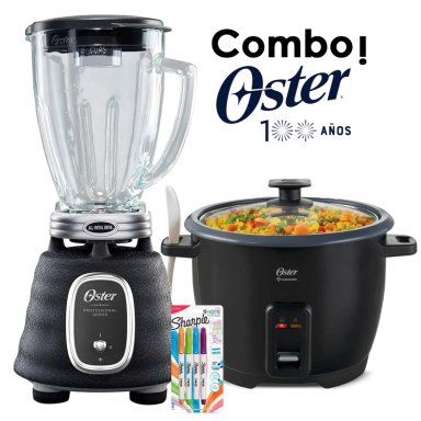 COMBO LICUADORA PRO BLSTBPST CON PULSADOR + OLLA ARROCERA 1.8 L CKSTRCB10DFBLK NEGRO