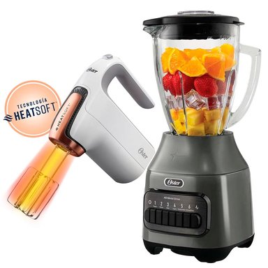 LICUADORA OSTER BLSTPEG-GPB VASO DE VIDRIO MÀS BATIDORA DE MANO TECNOLOGÍA HEATSOFT - 2