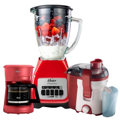 TRICOMBO OSTER LICUADORA BLSTKAG-RPB + CAFETERA CON FILTRO + EXTRACTOR - 2