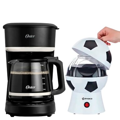 CAFETERA PROGRAMABLE DE 12 TZA OSTER BVSTDCP121B + MÁQUINA DE POP CORN IMACO - 2