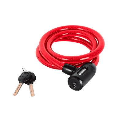 CANDADO CADENA HERMEX CB-15 ROJO BICICLETA MOTO LLAVE 15MM - 3