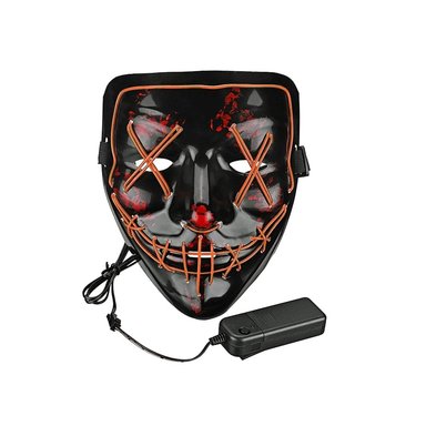 MÁSCARA NARANJA HALLOWEEN LA PURGA LUCES LED