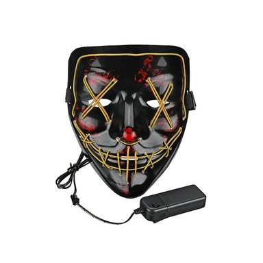 MÁSCARA AMARILLO HALLOWEEN LA PURGA LUCES LED