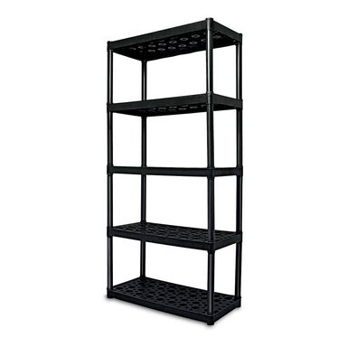 ESTANTE TRUPER 5 REPISAS NEGRO PLÁSTICO EST 20