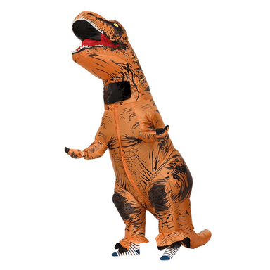 DISFRAZ UNISEX JOTX MARRÓN DINOSAURIO REX INFLABLE HALLOWEEN COSPLAY