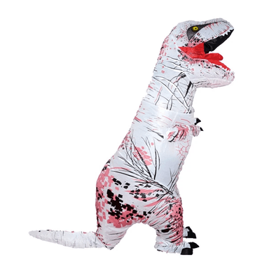 DISFRAZ DINOSAURIO REX INFLABLE ADULTO HALLOWEEN COSPLAY BLANCO