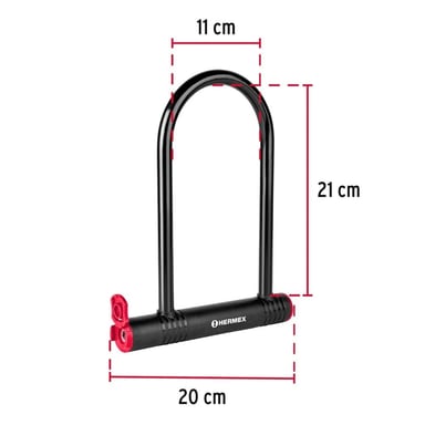 CANDADO HERMEX TIPO U-LOCK 14MM CON LLAVE CB-24 - 4