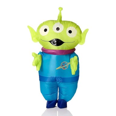 DISFRAZ INFLABLE DE ALIEN TOY STORY TRES OJOS PARA HALLOWEEN Y COSPLAY