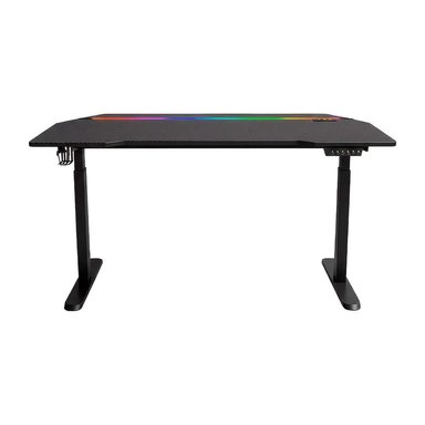 ESCRITORIO ELÉCTRICO GAMER Y111 CON TIRA DE LUZ RGB PERSONALIZABLE Y ALTURA REGULABLE