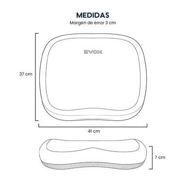 COJÍN COXIS ERGONÓMICO EVOX WR7-B NEGRO - 6