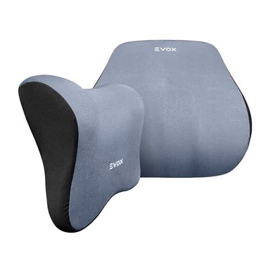 SET DE COJINES ERGONÓMICOS EVOX WR9-G GRIS LUMBAR Y CERVICAL - 1