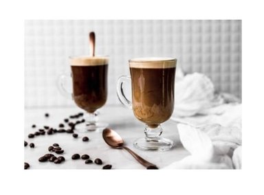 TAZA FTA CAFÉ X6 C/PIE 120 ML MINI-BILL VIDRIO