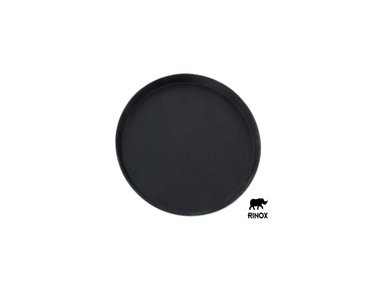 BANDEJA X6 40 CM ANTIDESLIZANTE REDONDA COLOR NEGRO RINOX