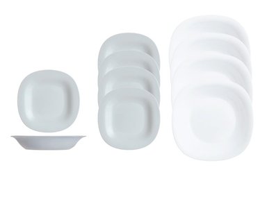 JUEGO DE VAJILLA LUMINARC CARINE GRANIT BLANCO