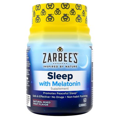 SUPLEMENTO ZARBEE'S NATURALS SLEEP MELATONINA X 60 GOMAS
