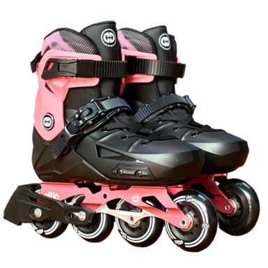 PATINES LINEA 4 RUEDAS OLLIE SK 2 - NEGRO/ROSADO DEL 32-35 YS-Q3-S - 2