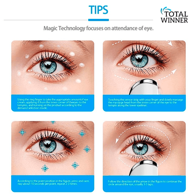 MASAJEADOR CONTORNO DE OJOS LABIOS ELIMINA ARRUGAS OJERAS FATIGA OCULAR - 2