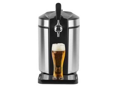 DISPENSADOR TOTAL WINNER PLATEADO DE CERVEZA MINIKEGERATOR CHOPP 5 LITROS
