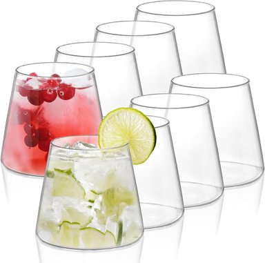 PACK 6 VASOS TOTAL WINNER VOLCAN TRANSPARENTE COPAS VIDRIO RESISTENTE ALTAS TEMPERATURAS