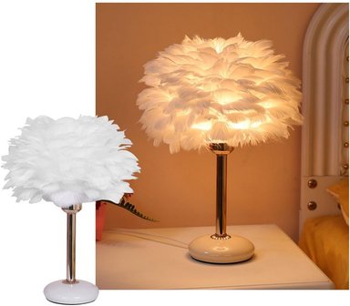 LAMPARA TOTAL WINNER BLANCO PLUMAS BLANCAS - 3