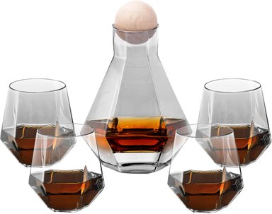 SET JARRA CON BOLA DE CORCHO 1.3 L Y 4 VASOS ZAFIRO