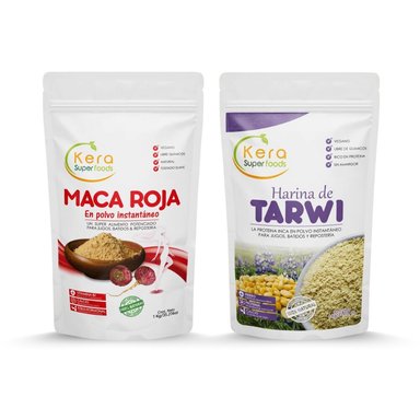 PACK KERA SUPERFOODS MACA ROJA Y TARWI 1KG