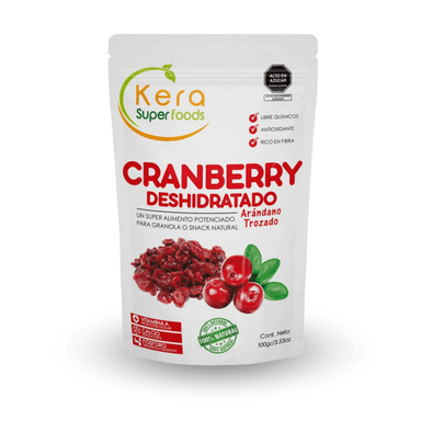 CRANBERRY DESHIDRATADO 100GR - KERA SUPERFOODS