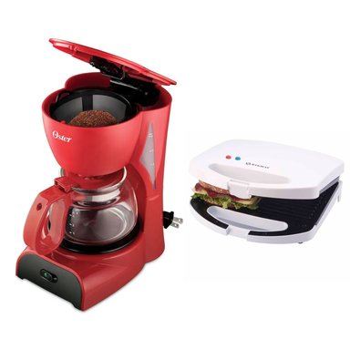 COMBO OSTER CAFETERA BVSTDCD5R5 + SANDWICHERA ISG101 TIPO GRILL