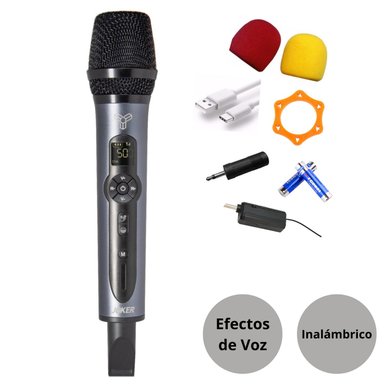 MICRÓFONO INALÁMBRICO TRKM936_JOKER CON EFECTO JOKER TRK M936