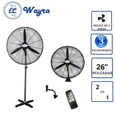 VENTILADOR WI2602_WAYRA INDUSTRIAL WAYRA WI2602 PEDESTAL Y PARED 26' CON CONTROL
