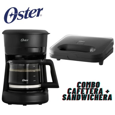 COMBO CAFETERA OSTER 5 TZAS BVSTDCS51B + SANGUCHERA CKSTS2885 053 NEGRO