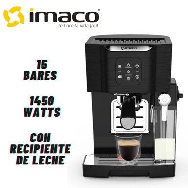 CAFETERA EXPRESSO IMACO IECM1550 DE 15 BARES CON RECIPIENTE DE LECHE