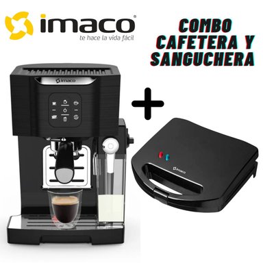 COMBO CAFETERA EXPRESSO IMACO IECM1550 + SANGUCHERA IMACO IST 101N NEGRO