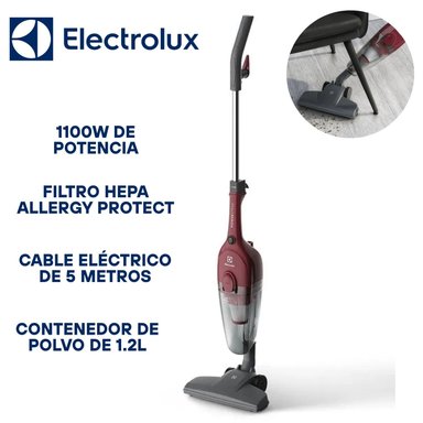 ASPIRADORA VERTICAL ELECTROLUX STK13 POWER SPEED 2 EN 1 ROJO