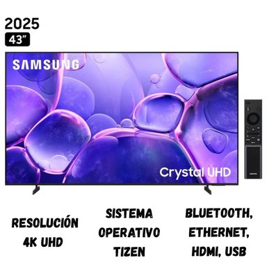 TELEVISOR SAMSUNG UN43U8000FGXPE SMART TV 43' CRYSTAL UHD 4K 2025