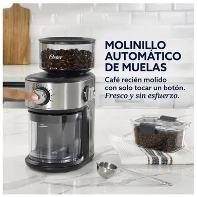 MOLEDORA DE GRANOS DE CAFÉ OSTER BVSTBMH24_053 18 AJUSTES DE GROSOR - 4