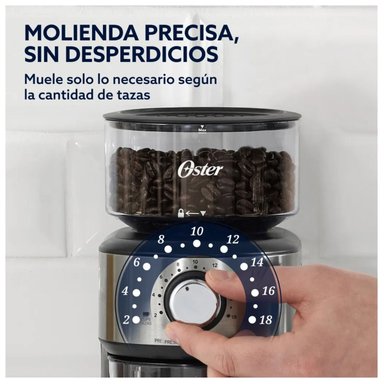 MOLEDORA DE GRANOS DE CAFÉ OSTER BVSTBMH24_053 18 AJUSTES DE GROSOR - 6