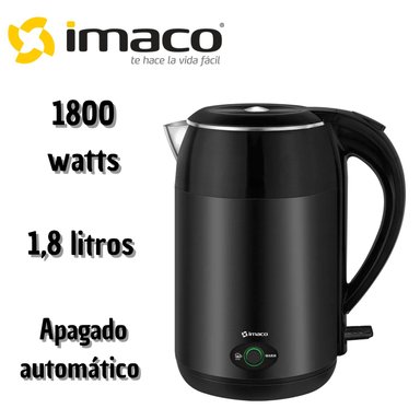 HERVIDOR ELÉCTRICO IMACO KE1822SN 1.8 LITROS ELEGANTE NEGRO