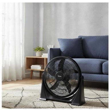 POTENTE VENTILADOR PISO 20 PULG MIDEA 70 WATTS NEGRO - 6