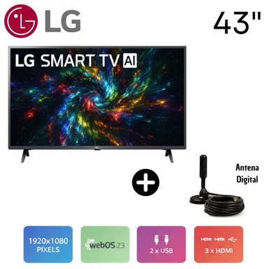 PROMO TELEVISOR SMART LG 43LR6000PSA  43 PULG + ANTENA